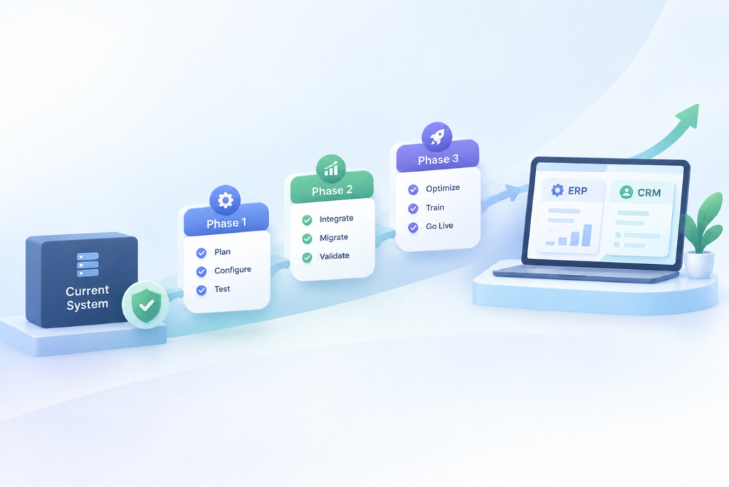 How to Plan a Phased ERP or CRM Implementation Without Breaking What Already Works